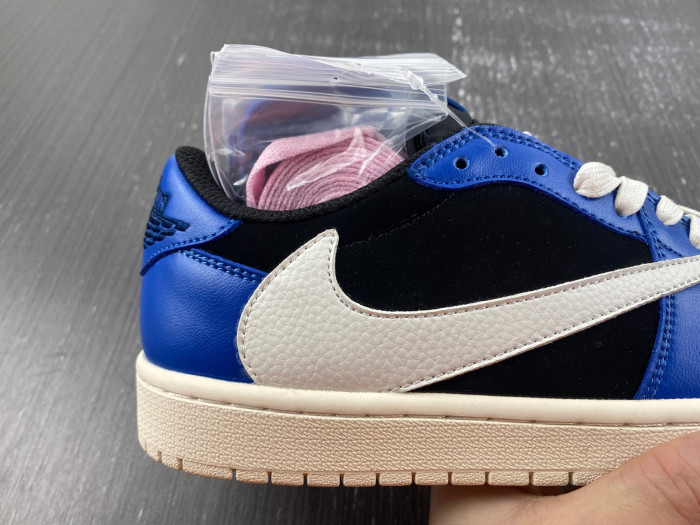 travis scott x air jordan 1 low blue and black dm7866-225