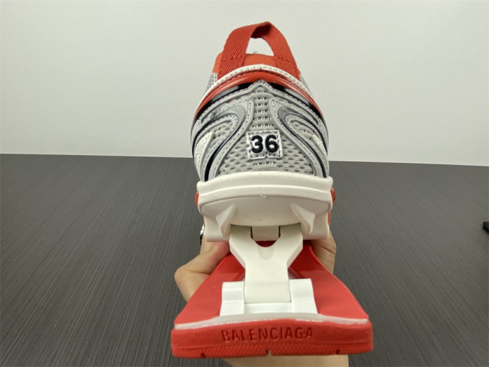 blcg x-pander 6.0 sneaker in red, silver, black and white mesh and nylon w2ra46012