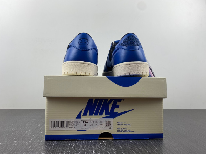 travis scott x air jordan 1 low blue and black dm7866-225