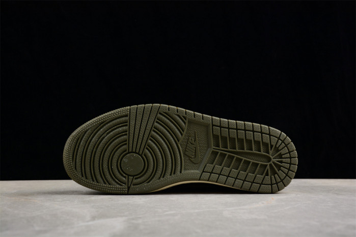 travis scott x air jordan 1 low og black olive dm7866-002