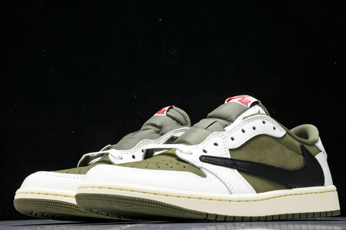 travis scott x air jordan 1 low og “medium olive” dm7866-200
