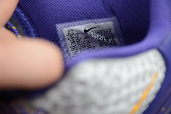 nike kobe 6 vi white/purple-yellow cw2190-104