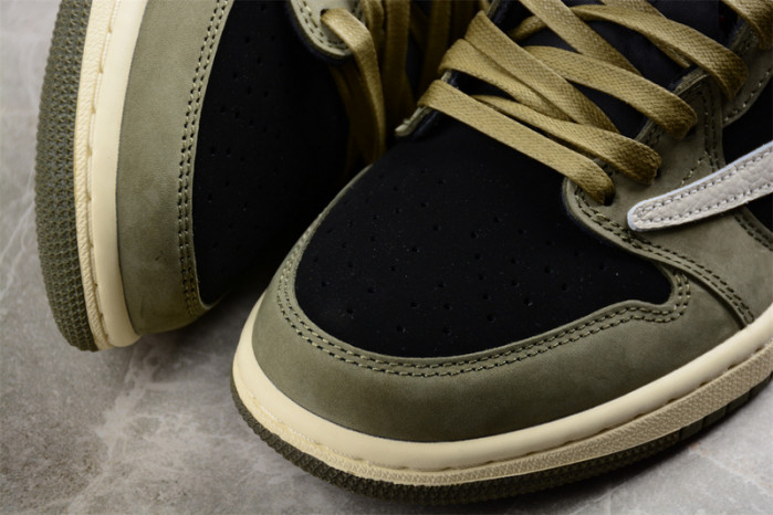 travis scott x air jordan 1 low og black olive dm7866-002